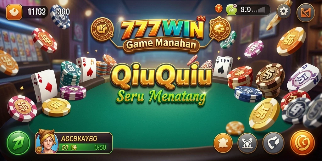 Tampilan gameplay seru dalam permainan QiuQiu 777WIN.