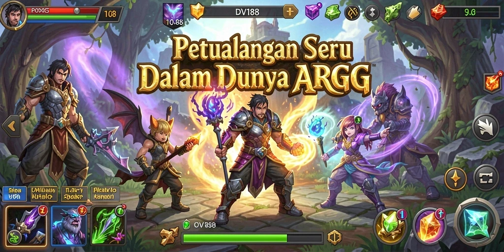Screenshot gameplay DV188 menampilkan aksi pertarungan ARPG yang seru.