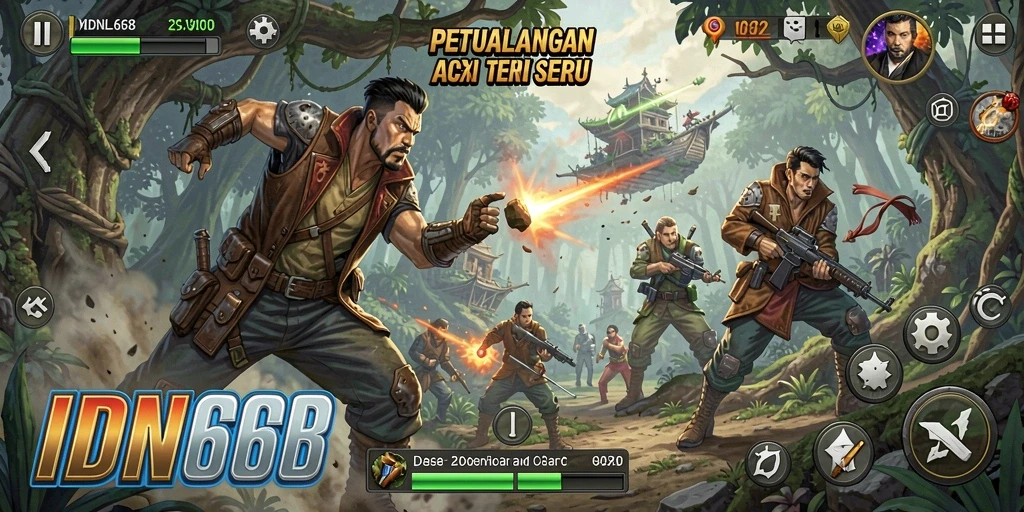 Screenshot menampilkan aksi seru dalam game IDN668.