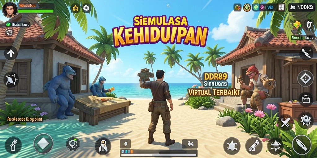 Screenshot gameplay IDR89 yang menampilkan interaksi karakter di dunia virtual.