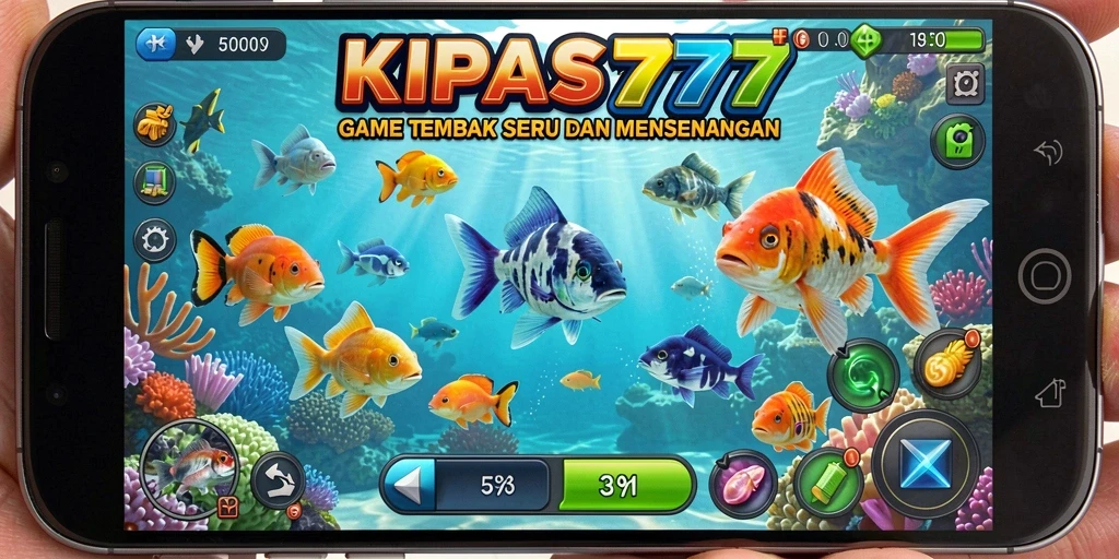 Screenshot gameplay KIPAS777 yang menunjukkan aksi menembak ikan.
