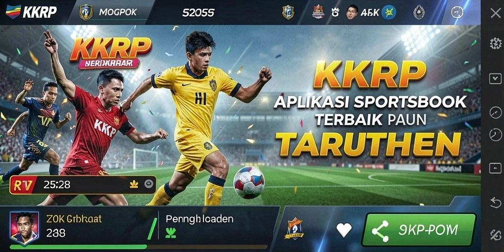 Screenshot gameplay KKRP yang menunjukkan antarmuka taruhan olahraga.