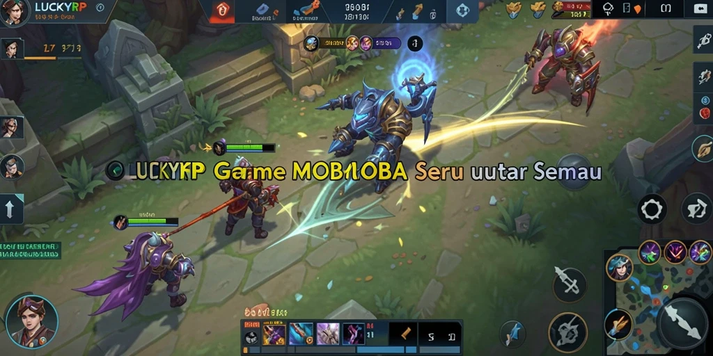 Screenshot LUCKYRP menampilkan aksi seru dalam permainan MOBA.