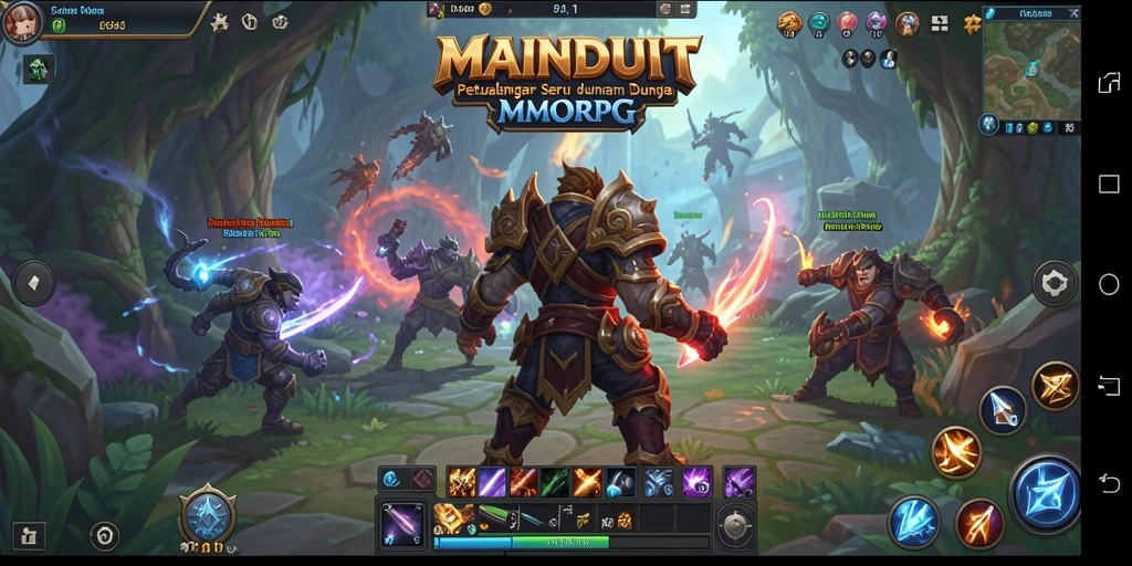 Tampilan gameplay menarik dari MAINDUIT yang menampilkan petualangan karakter MMORPG.