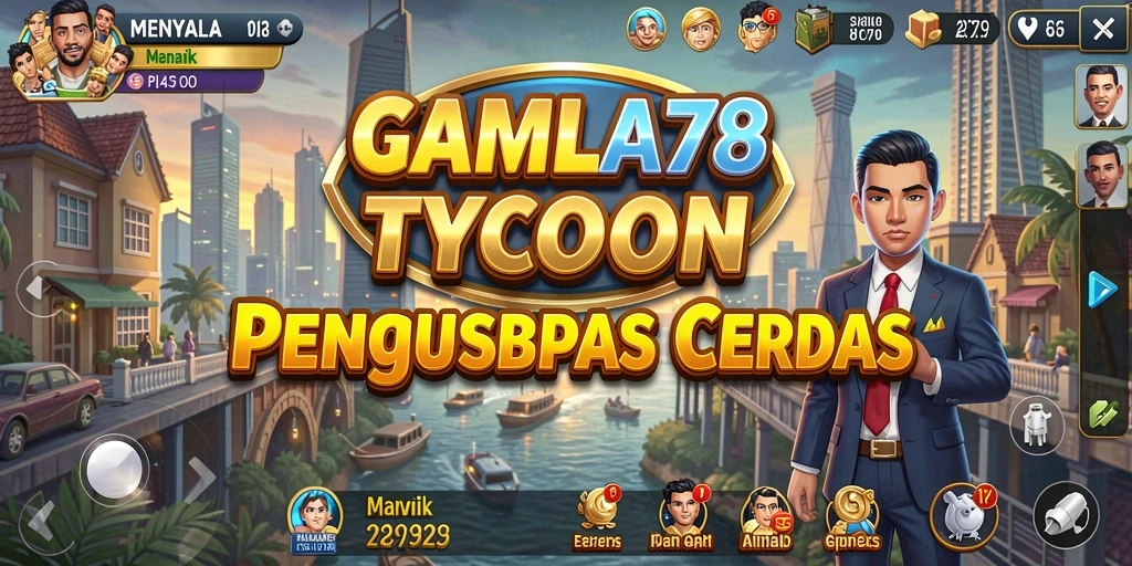 Tampilan gameplay <strong>MENYALA78</strong> yang menampilkan grafis menarik dan interaksi bisnis.