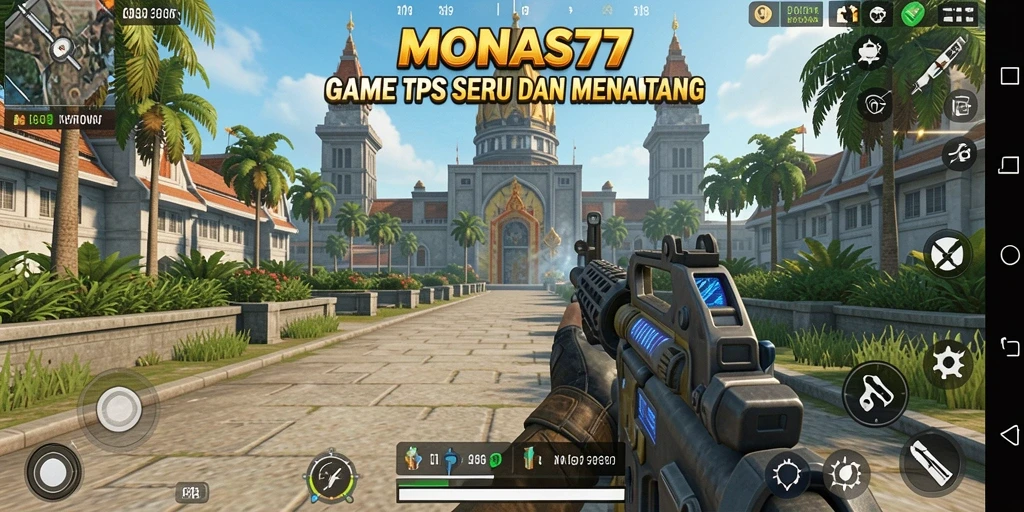 Tampilan gameplay MONAS77 yang penuh aksi dan dinamis.