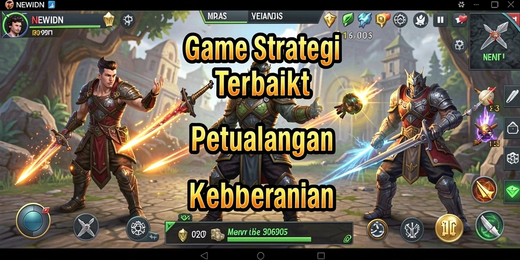 Gameplay intens dalam NEWIDN menampilkan pertempuran strategi yang memikat.
