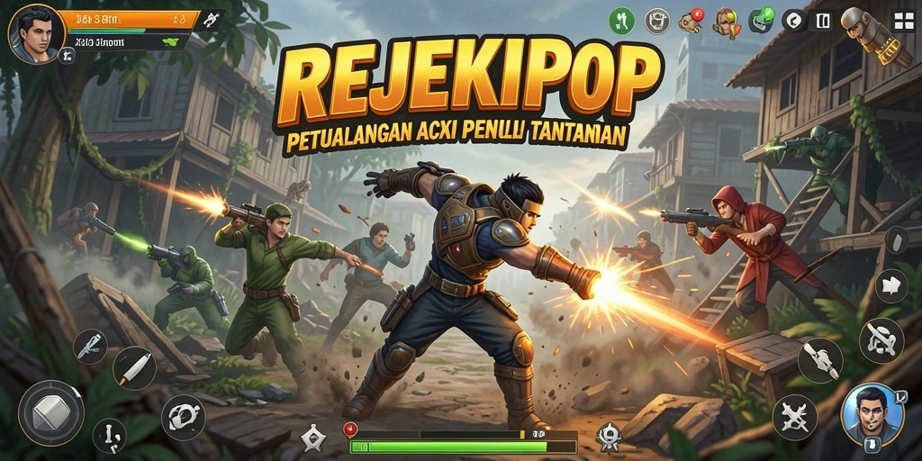 Screenshot gameplay REJEKIPOP yang menampilkan aksi mendebarkan.